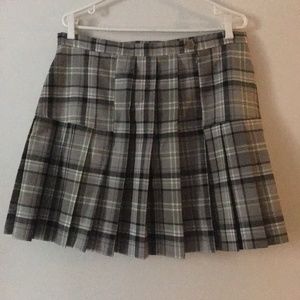 New VIVIENNE WESTWOOD Green Plaid Pleated Mini Skirt Kilt 48 IT XL